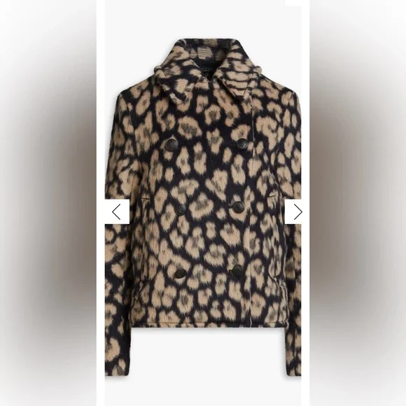 NWT Ret: $795 Medium Rag & Bone Cheetah Alfie Leopard Peacoat NEW